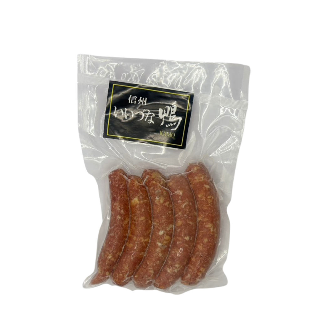 ▲【信州いいづな鴨 合鴨ウインナー 】5本 冷凍 クール便 肉 長野県 信州 みつどんマルシェ