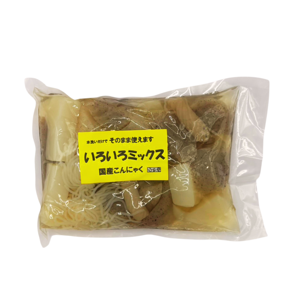 ■ ● 【いろいろミックス国産こんにゃく】650g こんにゃく 国産 みつどんマルシェ (クール便代別)