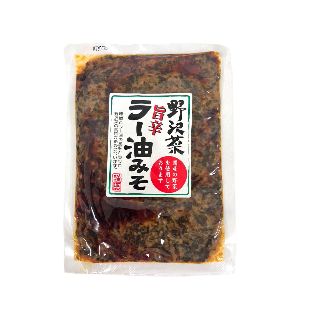 【野沢菜旨辛ラー油みそ】 野沢菜旨辛ラー油みそ 220g 野沢菜 味噌 長野県 飯綱町 みつどんマルシェ