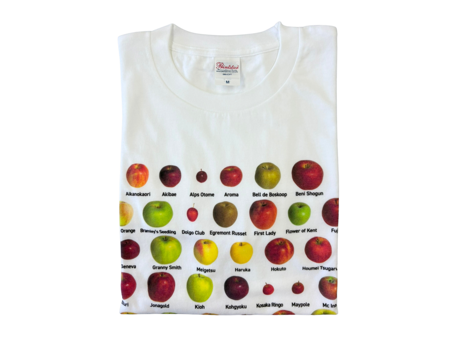 【洋服】 ご当地Tシャツ Lサイズ Tシャツ 半袖 白 りんご トップス 長野県 飯綱町 みつどんマルシェ