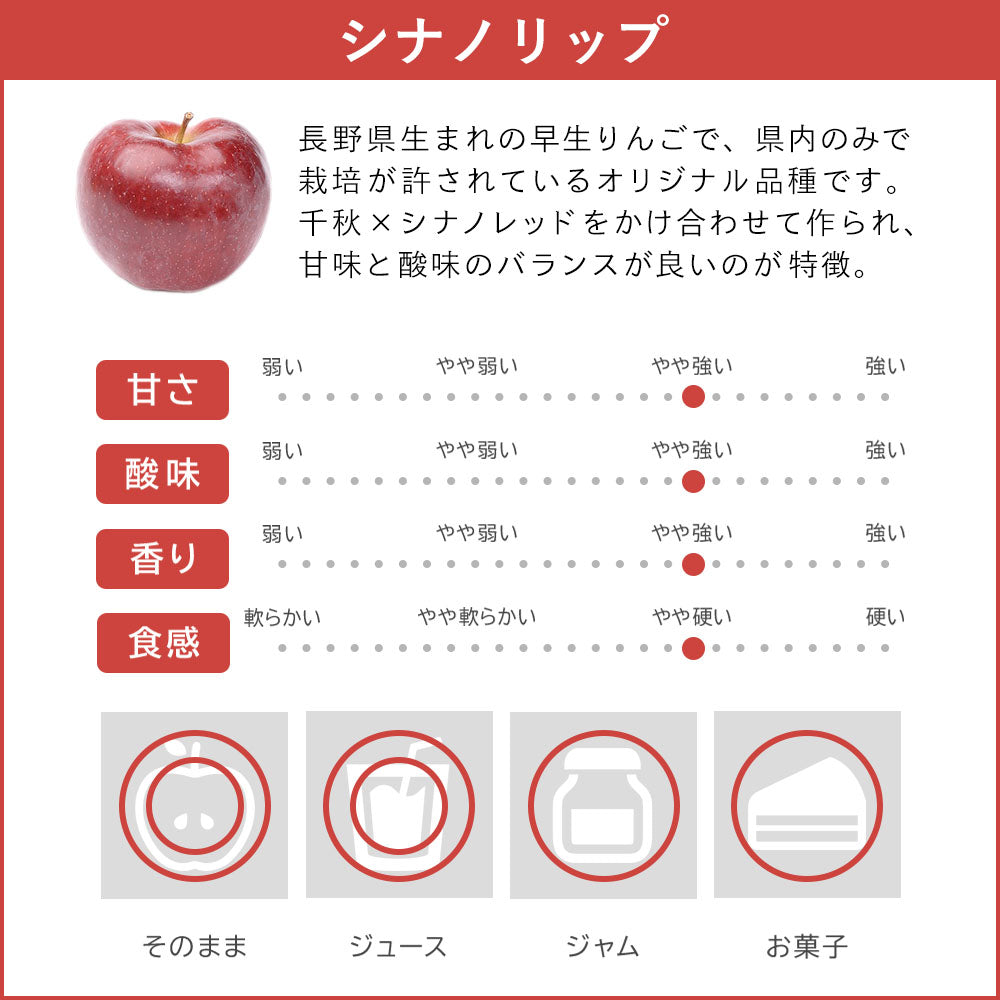【りんご】 シナノリップ 3kg 予約販売 8月下旬以降順次発送 送料込 長野県 飯綱町 家庭用 訳あり みつどんマルシェ