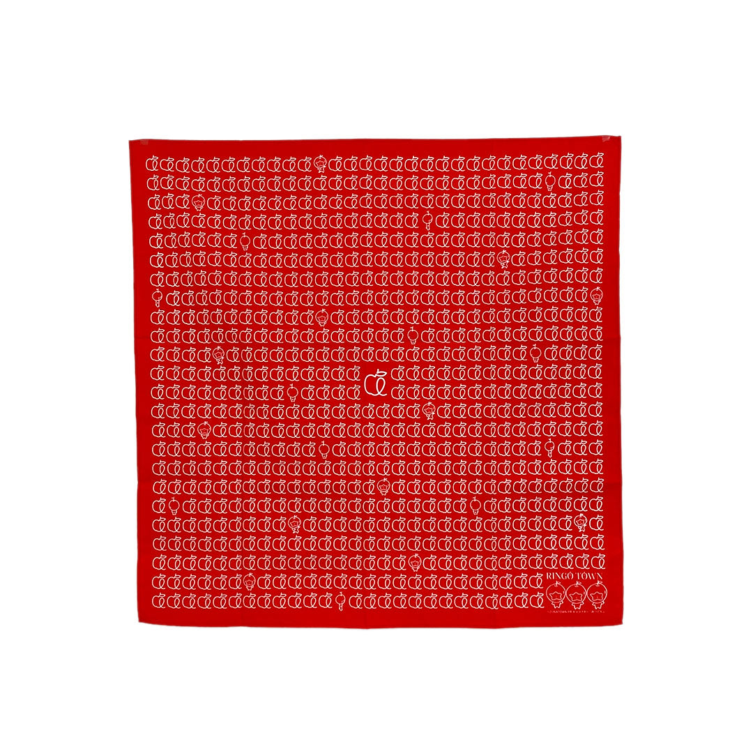 【ふろしき】 ふろしき RINGO TOWN 風呂敷 赤 みつどん 和雑貨 バッグ 小物 包み かわいい 長野県 飯綱町 みつどんマルシェ