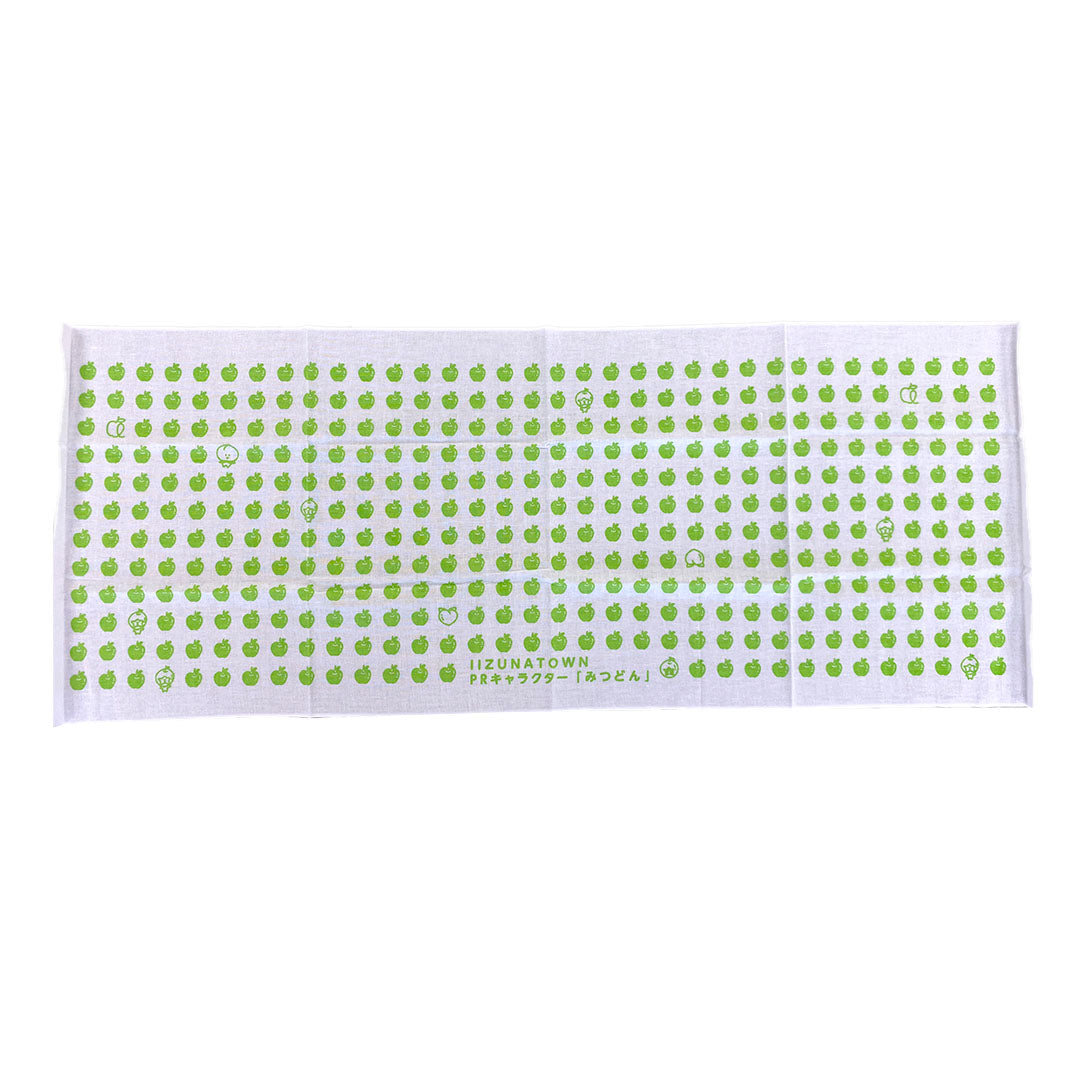 【手ぬぐい】 手ぬぐい 緑 みつどん 和雑貨 ハンカチ タオル かわいい 長野県 飯綱町 みつどんマルシェ