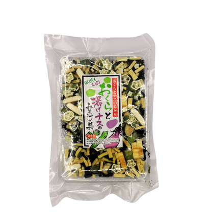 ■ 【おくらと揚げナスのみそ汁の具】 おくら ナス みそ汁の具混合品 70g みそ汁の具 みそ汁 長野県 飯綱町 みつどんマルシェ