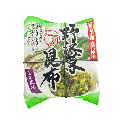 【野沢菜昆布】 野沢菜昆布 しそ風味 210g 長野県 飯綱町 みつどんマルシェ