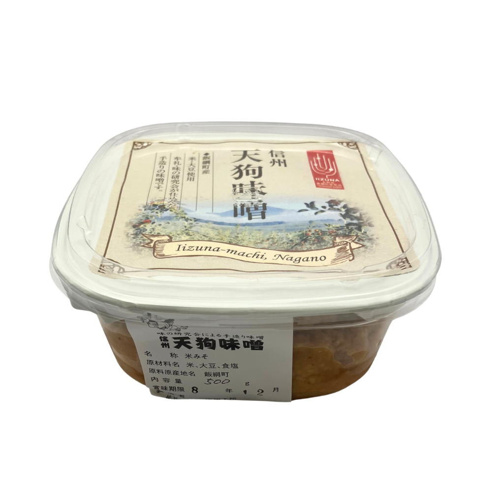 ■ 【天狗味噌 】500g 手作り味噌 長野県 飯綱町産  信州みそ 発酵食品 無添加 国産  みつどんマルシェ （クール便代別）
