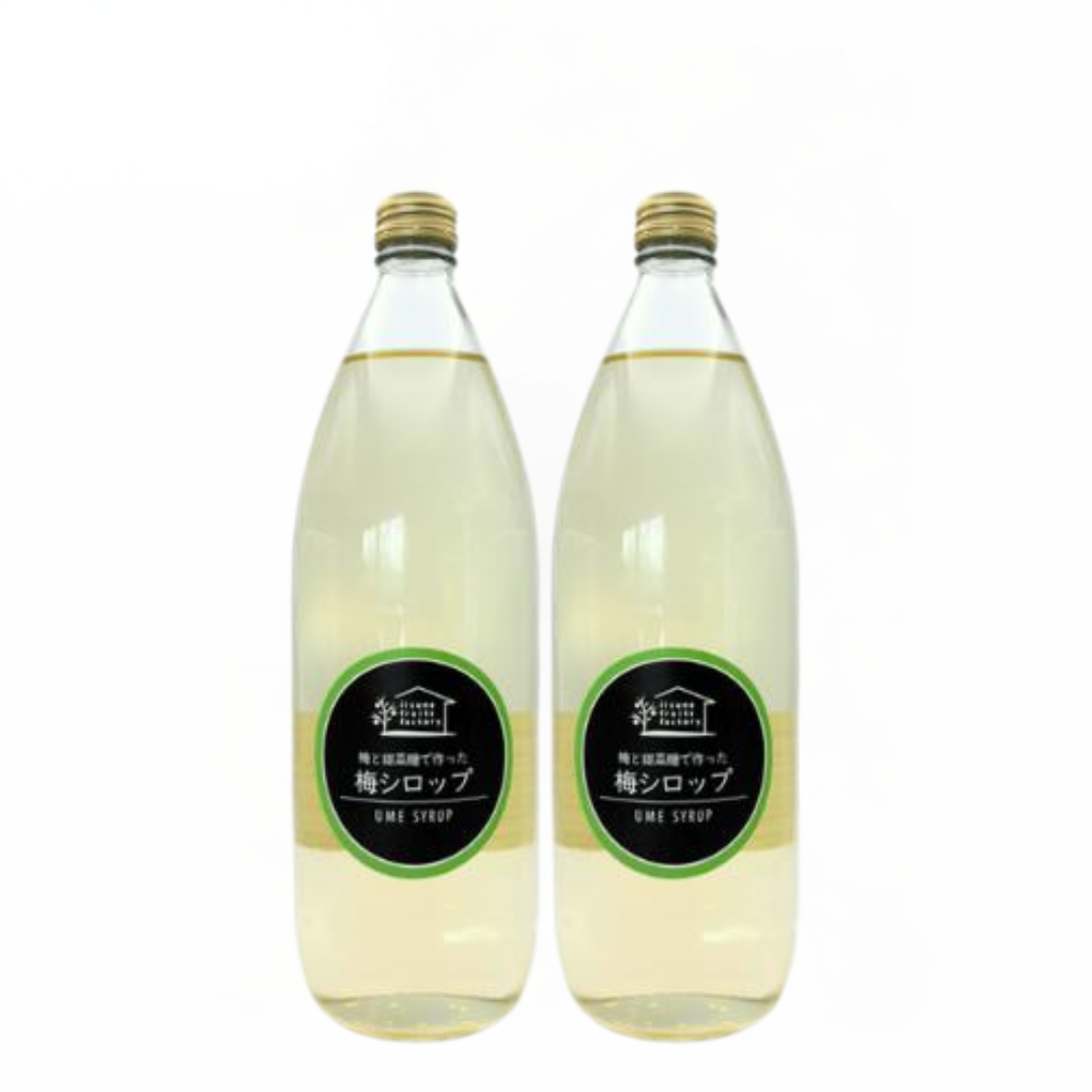 【梅シロップ 2本セット】 1L 2本 長野県 飯綱町 みつどんマルシェ 信州 ストレート 国産 ギフト うめ ジュース  梅サワー シロップ セット まとめ買い
