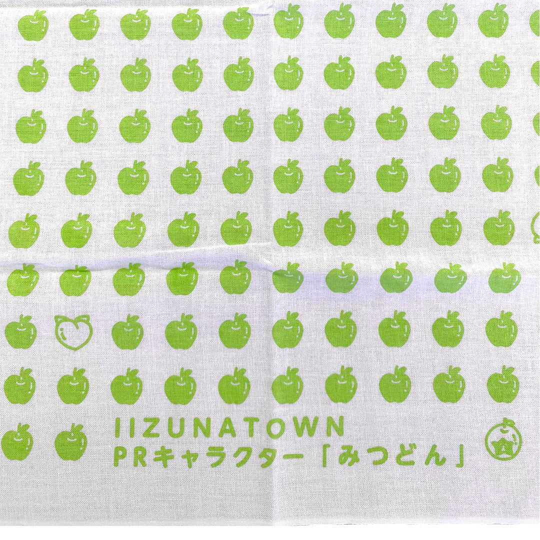 【手ぬぐい】 手ぬぐい 緑 みつどん 和雑貨 ハンカチ タオル かわいい 長野県 飯綱町 みつどんマルシェ