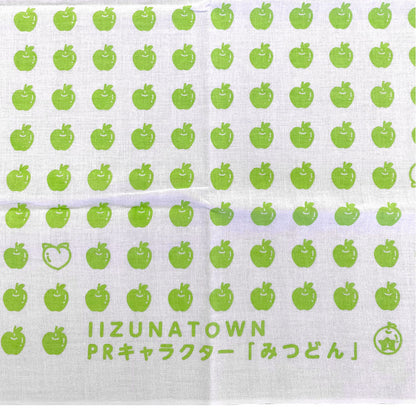 【手ぬぐい】 手ぬぐい 緑 みつどん 和雑貨 ハンカチ タオル かわいい 長野県 飯綱町 みつどんマルシェ